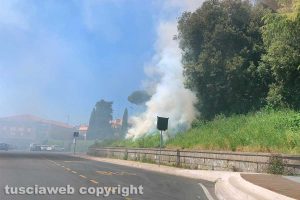 Viterbo - Principio d'incendio al Sacrario
