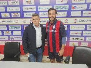 Sport - Calcio - Flaminia Civita Castellana - Il presidente Francesco Bravini e il centrocampista Francesco Manoni