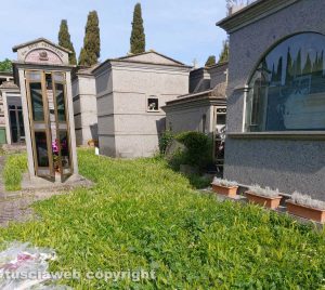 Erba alta al cimitero di Grotte Santo Stefano