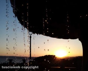 Bolsena - Fontana al tramonto