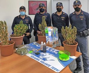 Terni - Polizia - Marijuana coltivata in casa