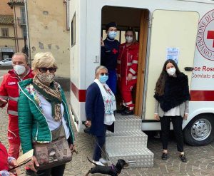 Viterbo - L'unità di strada mobile della Croce rossa