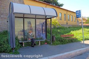 Viterbo - La fermata dell'autobus a Porta della Verità