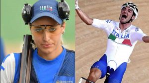 La tiratrice a volo Jessica Rossi e il ciclista Elia Viviani