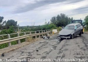Montalto di Castro - Incidente sulla strada provinciale Doganella