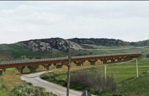 Orte - Civitavecchia - Valle del Mignone - Fotosimulazione del viadotto Nefrara