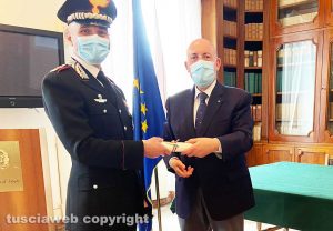 Viterbo - Il colonnello Andrea Antonazzo, comandante provinciale dei carabinieri di Viterbo, con il prefetto Giordano Bruno