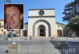 La chiesa di Santa Maria del Soccorso a Cura di Vetralla - Nel riquadro: Stefano Bizzarrini