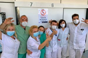 Viterbo - Il personale sanitario dell'ospedale di Belcolle