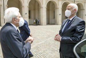 Sergio Mattarella e Kaïs Saïed