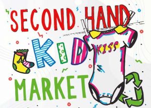 Mercatino con abiti e accessori di seconda mano di Kiss Against Cancer
