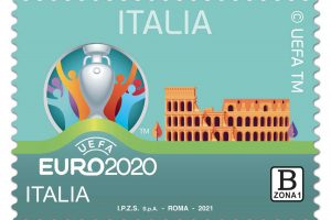 Il francobollo dedicato a Euro 2020