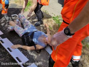 Marciapiedi in via Monti Cimini - I soccorsi alla moglie di Maurizio Maria Boccia