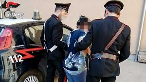 Un arresto dei carabinieri di Rieti