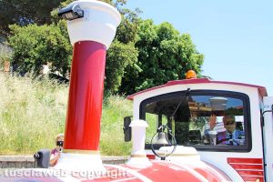 Il sindaco Giovanni Arena alla guida del trenino