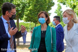 Viterbo - La ministra Marta Cartabia in visita al Giardino della solidarietà