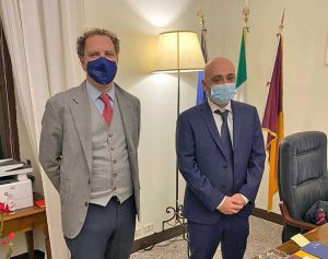 Il rettore Ubertini e l'assessore De Santis