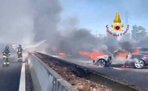 Piacenza - Incidente tra mezzi pesanti sull'A1