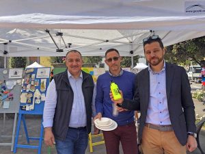 Vitorchiano - Raccolta differenziata - A sinistra il sindaco Grassotti