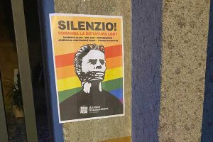 Viterbo - Uno dei manifesti di Azione studentesca