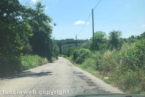 Buche lungo il tratto di strada che collega Ronciglione e Sutri