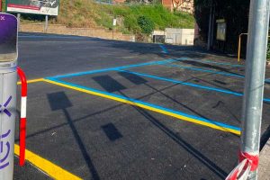 Il parcheggio in viale Raniero Capocci