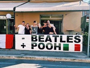 Civita Castellana- Lo striscione per Italia - Inghilterra diventato virale