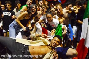 Viterbo - Europei di calcio- I festeggiamenti al Sacrario