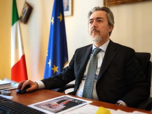 Il senatore Francesco Battistoni (FI)