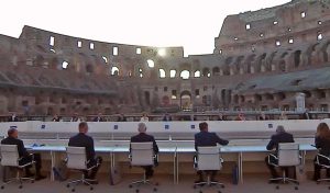 Roma - La cerimonia di inaugurazione al Colosseo del G20 sulla Cultura