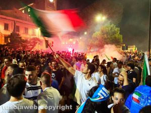 Viterbo - Europei di calcio- I festeggiamenti al Sacrario