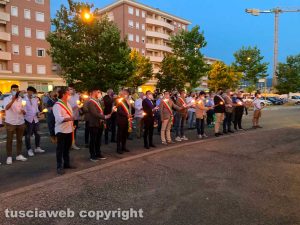 Viterbo - La fiaccolata organizzata da FdI