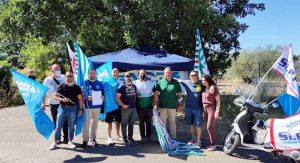 Viterbo - Il sit in dei sindacati al carcere di Mammagialla