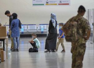 Profughi afghani all'aeroporto di Fiumicino