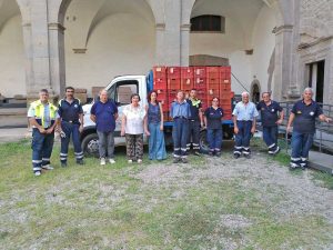 Montefiascone - L'Asvom in azione per il trasferimento dei reperti archeologici