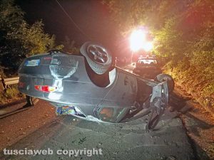 Montefiascone - L'incidente stradale in via del Lago