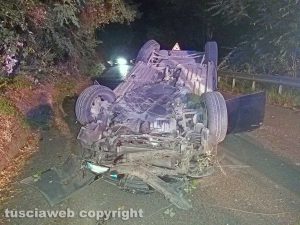Montefiascone - L'incidente stradale in via del Lago