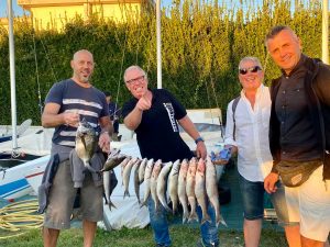 Il campione di pesca Fabio Antonini a Tarquinia
