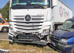 Acquapendente - L'incidente stradale sulla Cassia