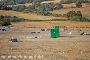Valentano - Rave party - I rifiuti lasciati sul campo