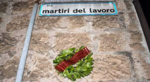 Vasanello - La corona per i morti sul lavoro
