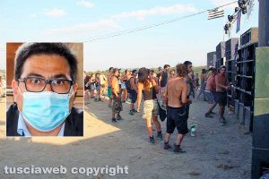 Rave party a Valentano - Nel riquadro: Alessio d'Amato