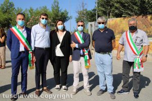 Viterbo - La protesta dei sindaci alla discarica