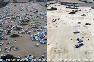 Valentano - L'area del rave party prima e dopo lo sgombero