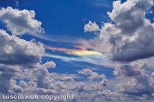 Multi coloured cloud formation