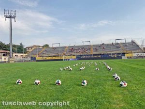 Viterbo - L'omaggio dello stadio Rocchi a Leonardo Bonucci