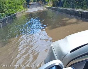 Soriano nel Cimino - Ponte allagato sulla SP61