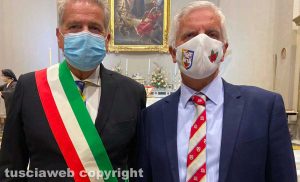 Santa Rosa 2021 - La messa del 3 settembre - Il sindaco Giovanni Arena con il presidente del sodalizio Massimo Mecarini