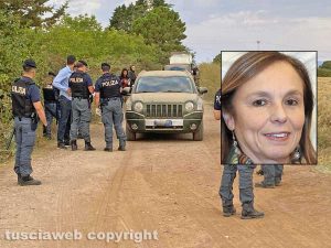 Le forze dell'ordine durante il rave party di Valentano - Nel riquadro: Luciana Lamorgese