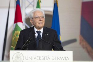 Pavia - Il presidente Sergio Mattarella